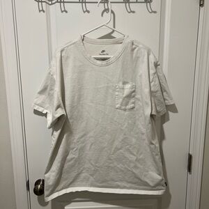 Nike White Short Sleeve Pocket Tee